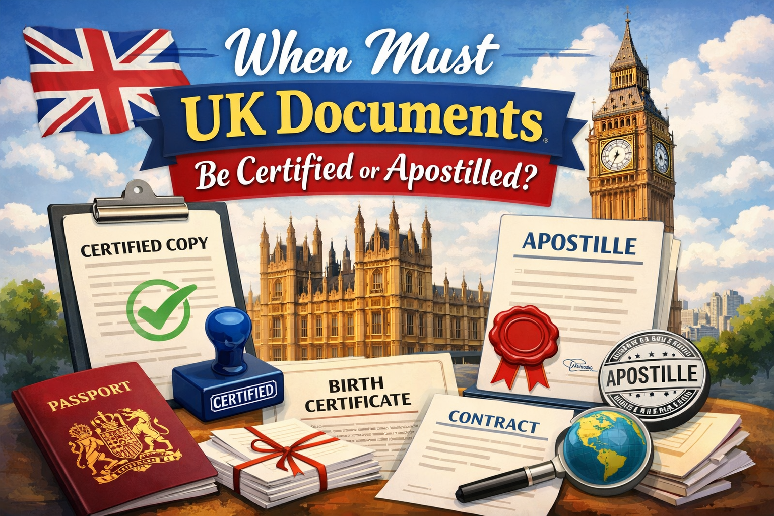When Must UK Documents Be Certified or Apostilled