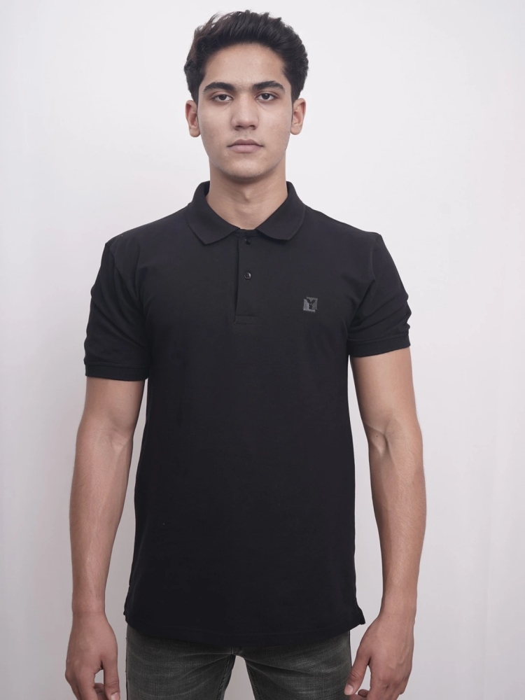 Polo T-Shirt Black – The Ultimate Style Statement by Yanaa